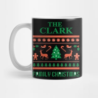 Family Christmas - Groovy Christmas CLARK family, Family Christmas T-shirt, Pjama Mug